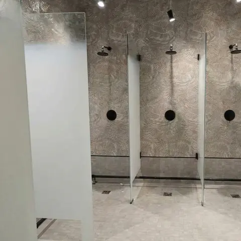 Frosted Shower Partitions